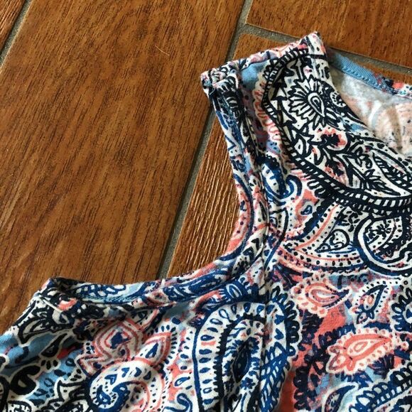 Bobeau Boho Tie Cold Shoulder Top S - Picture 4 of 6